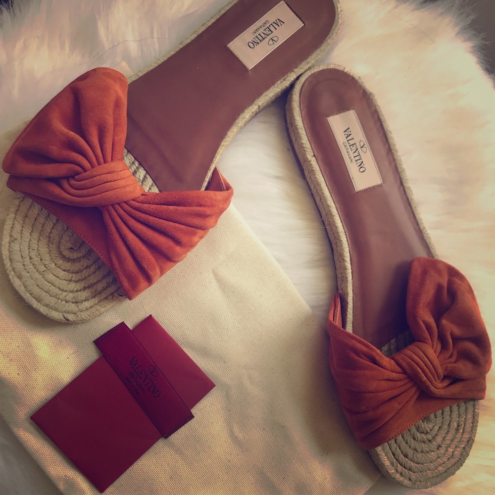 Valentino espadrille slides